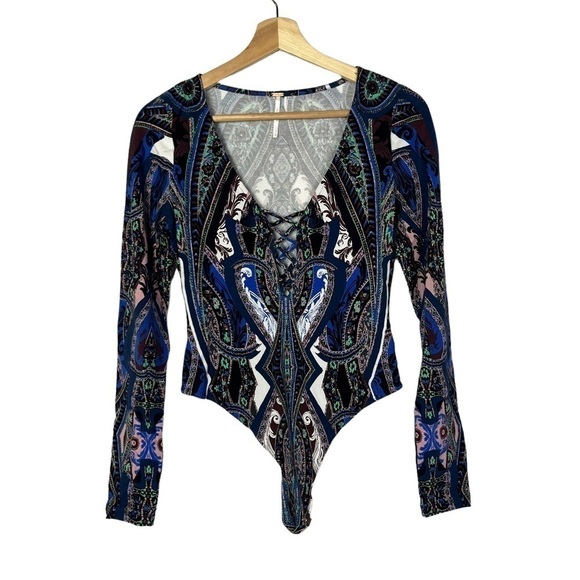 Free People Pick a Place Long Sleeve Bodysuit S - Picture 5 of 8